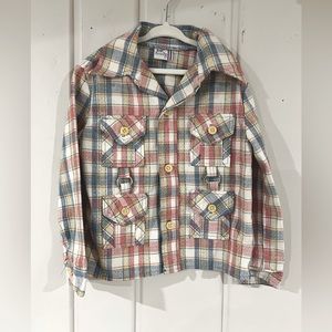Plaid 70’s vintage Billy the Kid Permanent Press children’s jacket